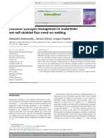 Diffusible Hydrogen Management in Underwater Wet Self-Shielded Flux Cored Arc Welding