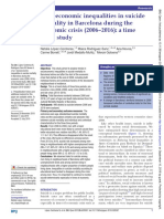 Socioeconomic Inequalities in Suicide Mortality in Barcelona During The Economic Crisis (2006-2016) : A Time Trend Study