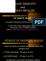 Nitrate Toxicity and Human Health: Dr. Sunil K. Gupta