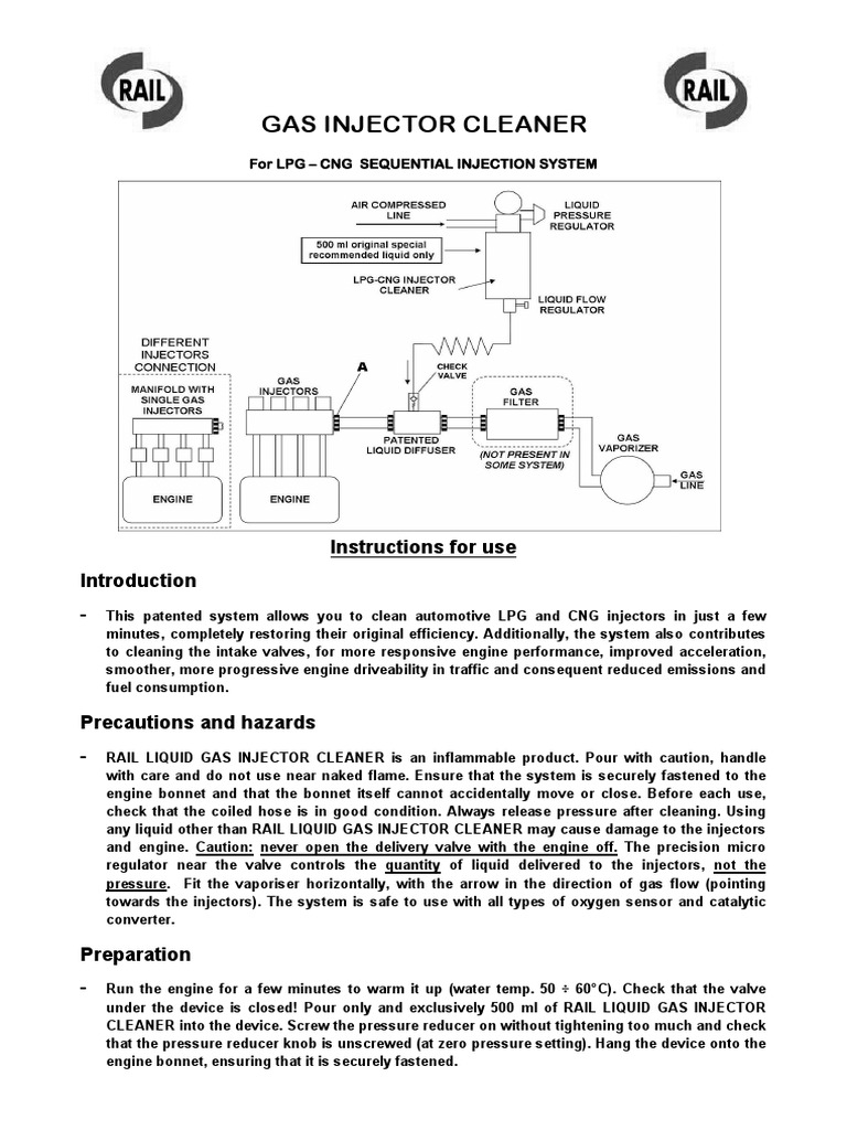 GB Instructions LPG CNG Injector Cleaner System PDF Fuel Injection