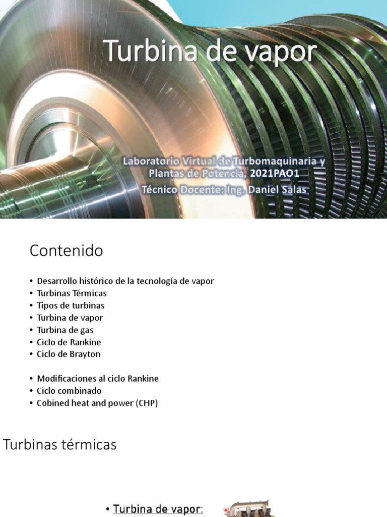 Práctica 3 TPP Turbina de Vapor | PDF | Máquina de vapor | Uso ...