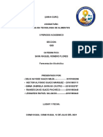 Informe Fermentacion Alcoholica