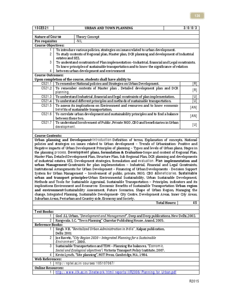 Urban Planning and Development Course | PDF | Sustainability | Urban ...