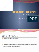 Research Design: Memcha Loitongbam Professor MIMS, Manipur University