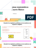 Problemas Matematicos Cuarto Basico