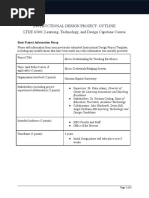 Instructional Design Project Outline Template