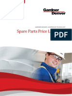 Gardner Denver Spare Parts Price List-2018