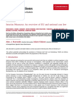 Alec J. Burnside Adam Kidane - Interim Measures - An Overview of Eu and National Case Law