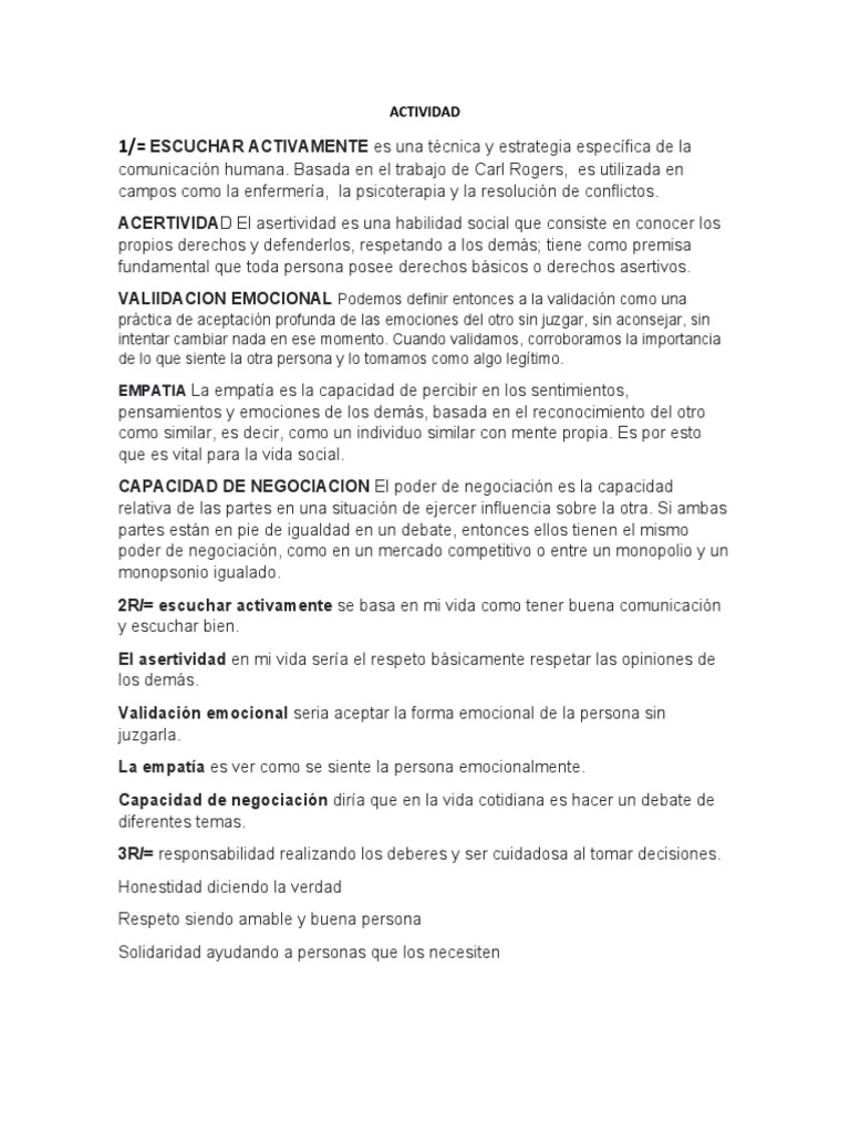 ACTIVIDAD F P | PDF | Crecimiento personal y profesional | Relaciones ...