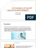 El Uso y Manejo Del Agua Del Peru Antiguo - 11 Agosto 2021