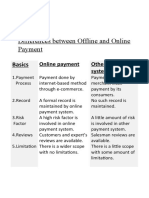 Differences Between Offline and Online Payment
