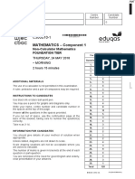 June 2018 QP - Component 1 (F) WJEC England Maths GCSE