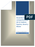 Acuerdo de Competitividad de La Cadena Equina, Asnal y Mular