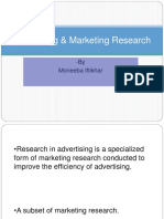 Advertising & Marketing Research: - by Moneeba Iftikhar