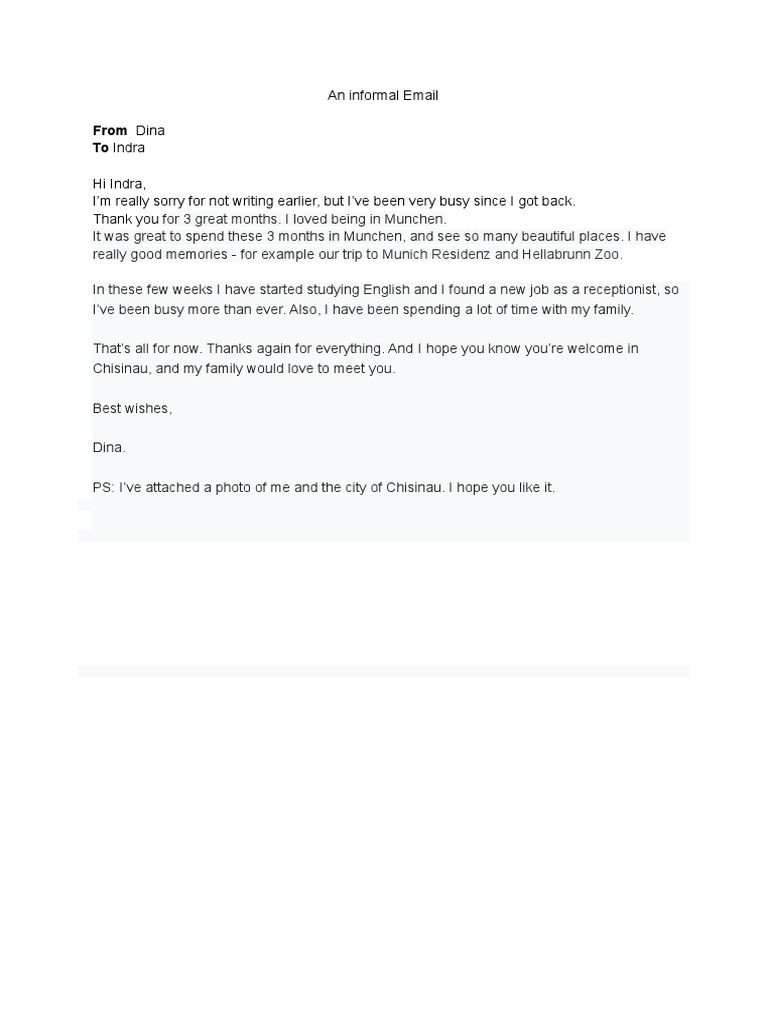 From Dina To Indra: An Informal Email | PDF | Art