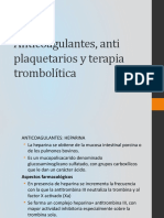 Anticoagulantes, Antiplaquetarios 2015 Farmaco 3er Parcial