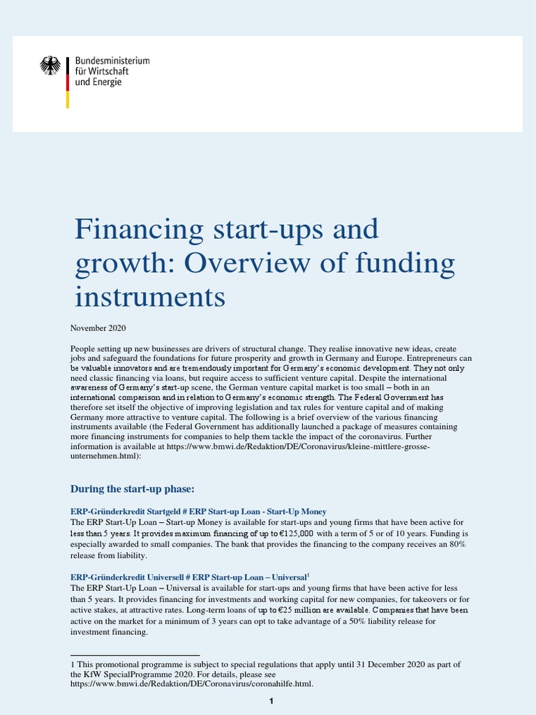 NRW Bank Gründerkredit Overview | PDF | Corporate Finance | Venture Capital