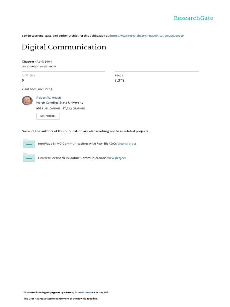 Digital Communication | PDF | Orthogonal Frequency Division ...