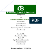 Uttara Bank Limited: Assignment On