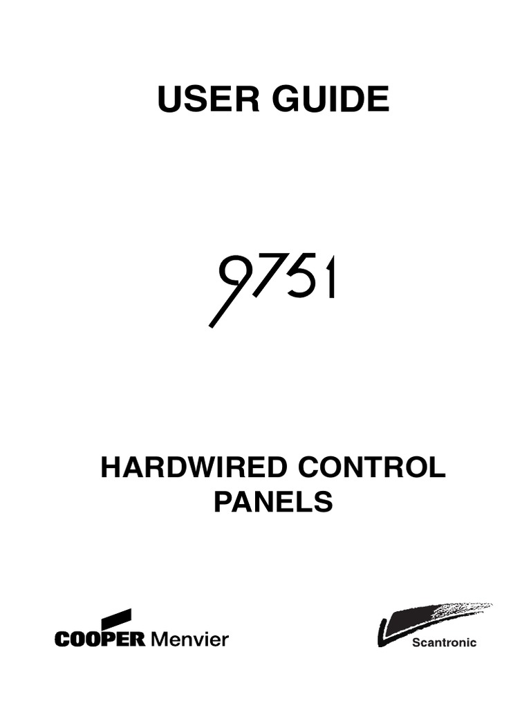 Scantronic-9751 Manual Eng | PDF | Cursor (User Interface) | Security Alarm