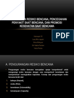 Pengurangan Resiko Bencana, Pencegahan Penyakit Saat Bencana