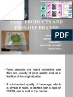 Fake Products and Pass-Off Brands: Group - 7 Apurv Sharma Devdutta Nandi Hemanth K. Koustubh Choubey Swati Sinha