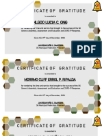 Certificate of Gratitude Mlgoo Lucia C. Ong