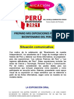 Preparo mis exposiciones para el Bicentenario del Perú