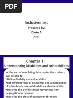 Inclusiveness: Prepared By: Dinke A. 2021