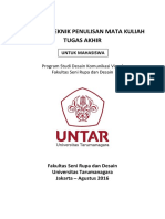 Panduan Sistematika Dan Teknik Penulisan MK Tugas Akhir DKV FSRD Untar Aug 2016