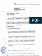 Disposición Fiscal de Apertura de Investigacion Lavado de Activos