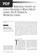 Weinberg2001 THERAPEUTIC BIOMECHANICS CONCEPTS AND CLINICAL PROCEDURES TO REDUCE IMPLANT LOADING. PART II - THERAPEUTIC DIFFERENTIAL LOADING