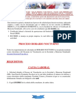 Proceso Horario Nocturno: para Obtención Del Certificado de Bienestar Estudiantil