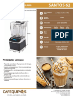 Ficha de Especificaciones Licuadora Santos 62 Cafequipos