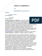 Análisis Químico Cualitativo, Rama de La Química Que Se Ocupa