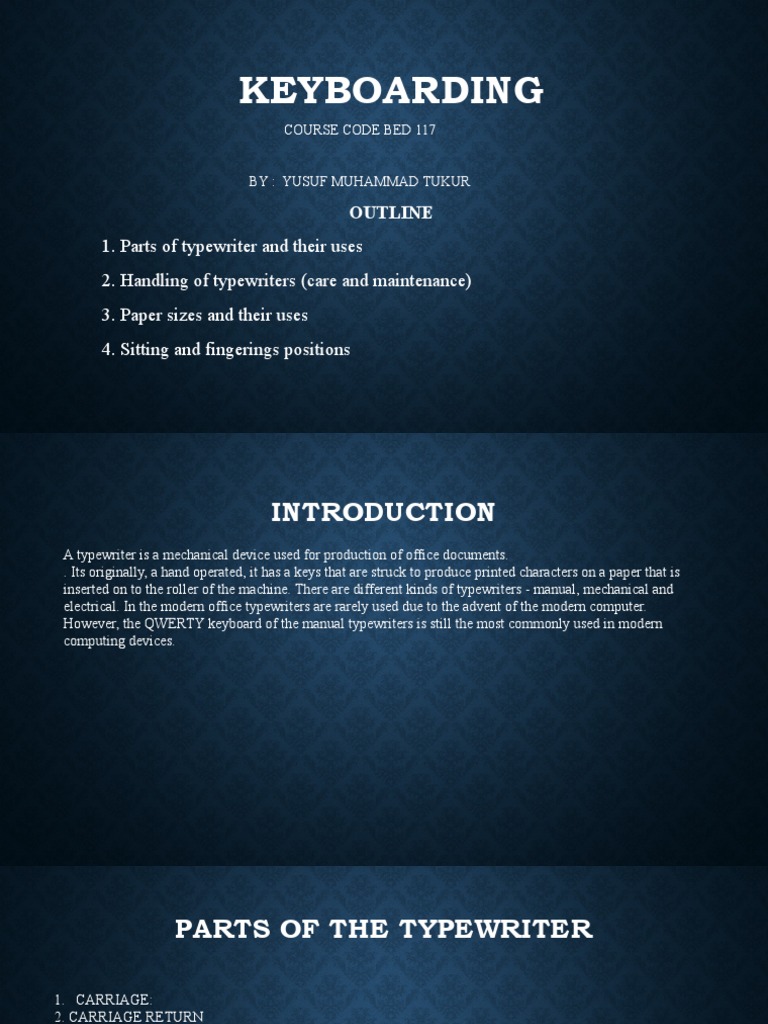 Keyboarding Download Free PDF Typewriter Paper