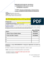 Dosagem bioquímica em amostras de sangue e urina