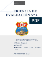 Experiencia de Evaluación 4 - Ciencia y Tecnología - Segundo Grado