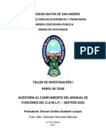 Macofi 2017 T-I-22 Perfil de Tesis - Auditoria Al Cumplimiento Del Manual de Funciones Del Gamlp - Gestion 2016