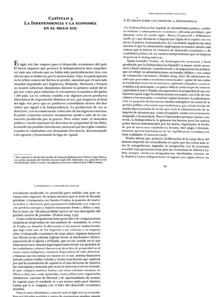 La Independencia y La Economía en El Siglo XIX | PDF