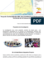 Proyecto Territorializado UBV: Una Contribución Al Ordenamiento Territorial de La Comuna Indio Moro Del Estado