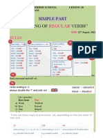 Regular - Irregular Verbs Past