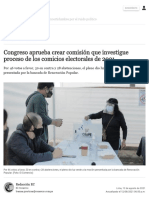 Congreso Aprobó Crear Comisión Que Investigue Proceso de Los Comicios Elecciones Generales Perú 2021 JNE NNDC - POLITICA - EL COMERCIO PERÚ