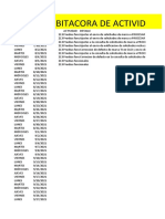 Bitacora de Actividades Diarias