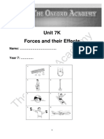 Unit 7K Forces and Their Effects: Name: .