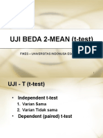 UJI BEDA 2-MEAN (T-Test) : Fikes - Universitas Indonusa Esa Unggul