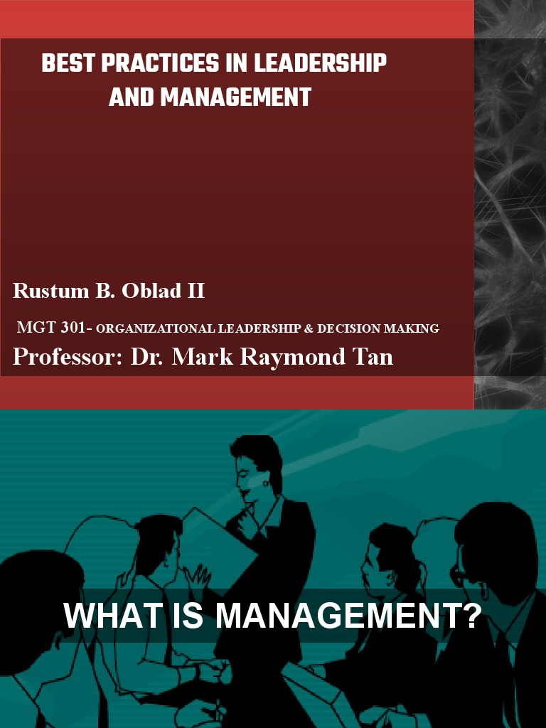 Best Practices in Leadership and Management | PDF | Leadership | Goal