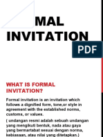 Formal Invitation
