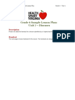 Grade 6 Sample Lesson Plan: Unit 7 - Diseases: Description