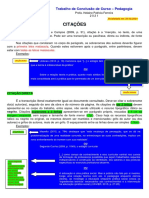 Citações: Trabalho de Conclusão de Curso - Pedagogia